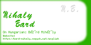 mihaly bard business card